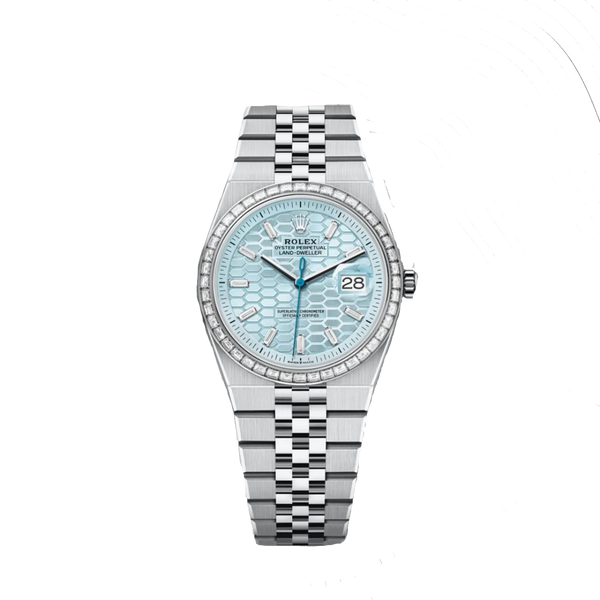 Rolex Oyster Perpetual Land-Dweller (Ice Blue / Diamond Bezel)