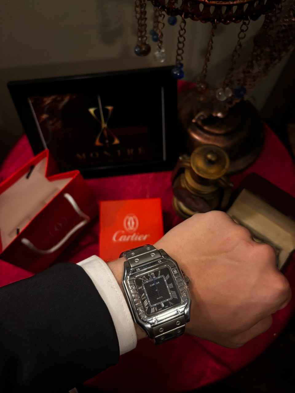 Santos de Cartier Large Model (Black Dial)