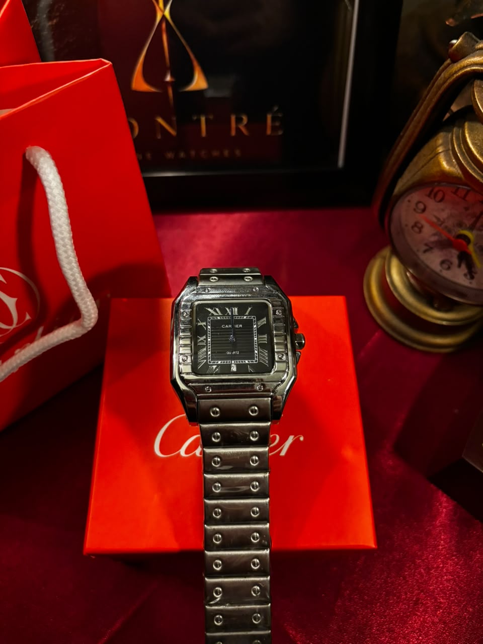 Santos de Cartier Large Model (Black Dial)