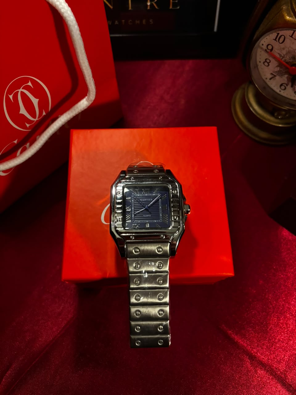 Santos de Cartier Large Model (Navy Blue Dial)