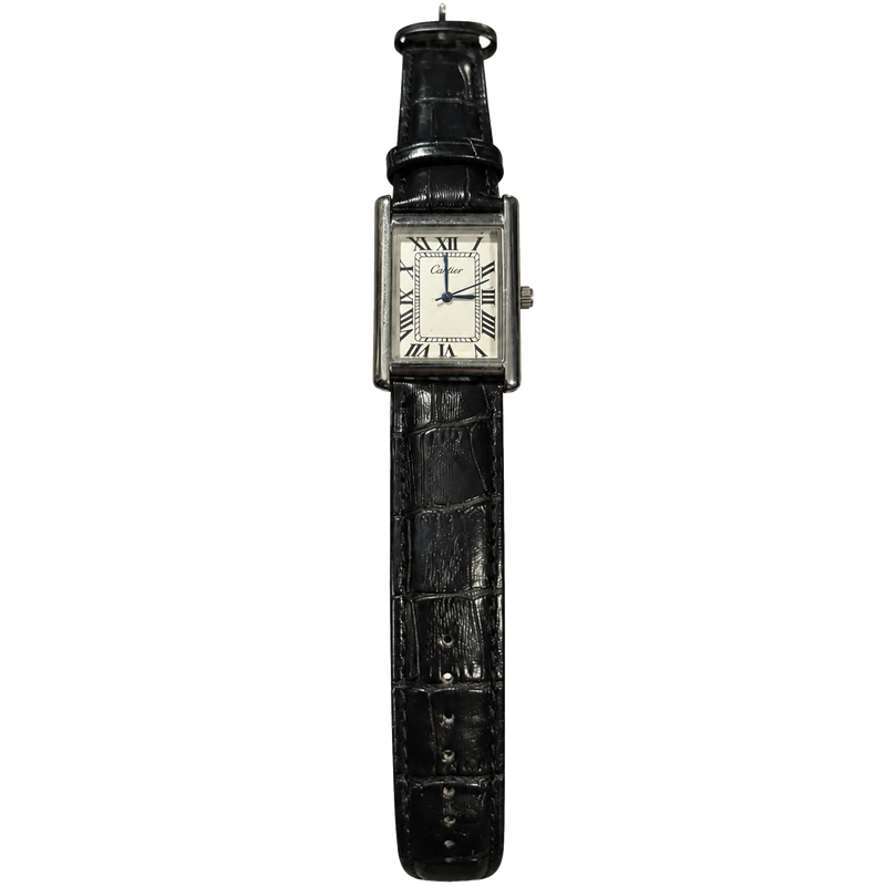 Cartier Tank Française style leather-strap