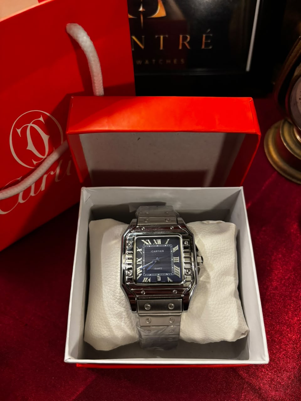 Santos de Cartier Large Model (Navy Blue Dial)